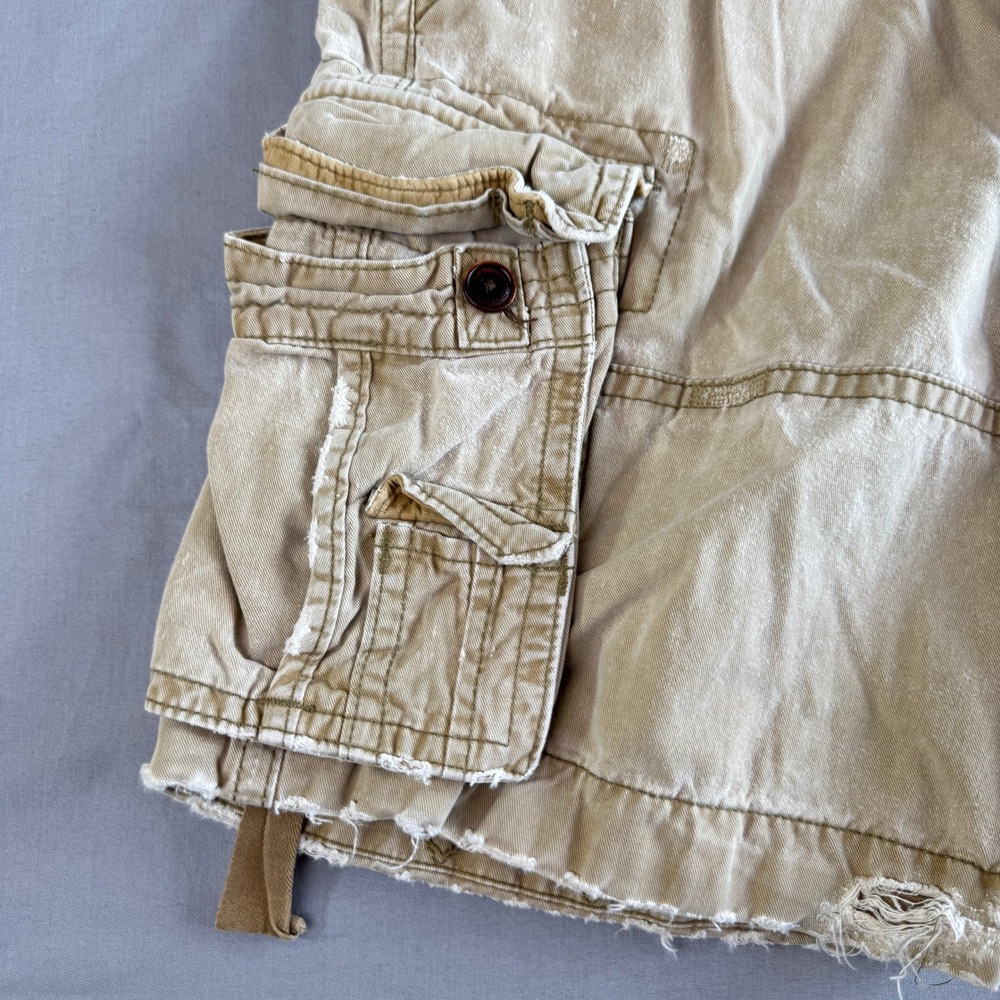 VINTAGE Abercrombie & Fitch Cargo 32 Mens Distressed Paratrooper Pockets Heavy - Picture 6 of 16
